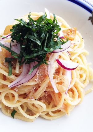 明太子＆アンチョビのオイル系パスタ♡-レシピのメイン写真