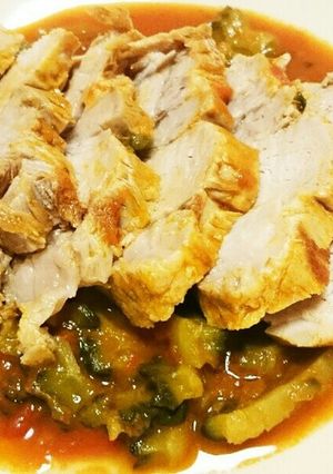 豚肉とゴーヤのトマト煮-レシピのメイン写真