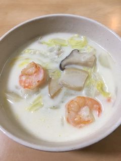 白菜とえびのクリーム煮-レシピのメイン写真
