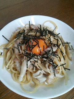 ベーコンとキノコのクリームパスタ-レシピのメイン写真