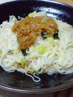 なめ茸梅酢ぶっかけそうめん-レシピのメイン写真
