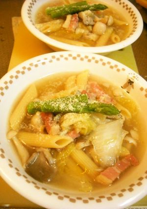 たっぷりキノコde秋のスープパスタ☆彡-レシピのメイン写真