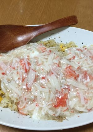 本格！蟹あんかけ炒飯(カニカマ)-レシピのメイン写真