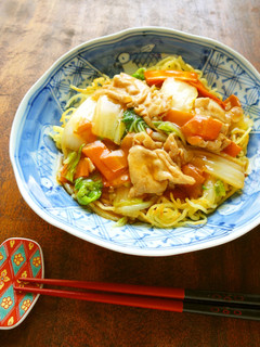 豚肉と白菜のあんかけかた焼そば-レシピのメイン写真
