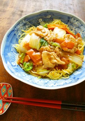 豚肉と白菜のあんかけかた焼そば-レシピのメイン写真