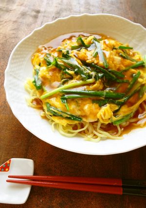 ニラ玉のあんかけ焼そば-レシピのメイン写真