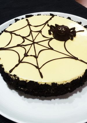 ハロウィン★蜘蛛の巣チーズケーキ-レシピのメイン写真
