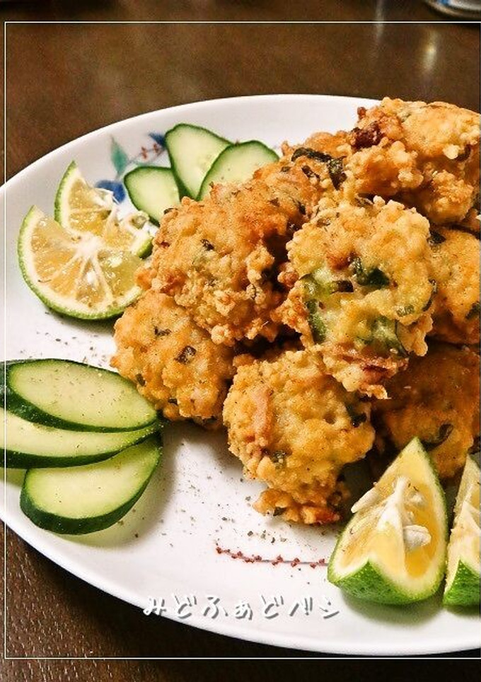 ふわふわ✿高野豆腐とイカの落とし揚げ-レシピのメイン写真