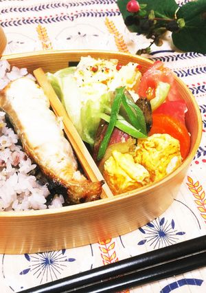 曲げわっぱ 昨日の芋煮♡弁当-レシピのメイン写真