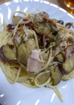 茄子とベーコンときのこの秋パスタ-レシピのメイン写真