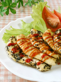 鶏むね肉のごまピカタ-レシピのメイン写真