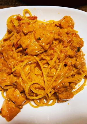 濃厚!サーモンのトマトクリームパスタ-レシピのメイン写真