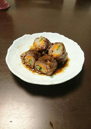 簡単☆牛肉小間切れの肉巻き-レシピのメイン写真