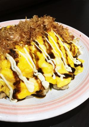 簡単♫美味しい！お好み焼風もやしオムレツ-レシピのメイン写真