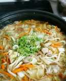 野菜たっぷり糖質ゆるオフ胡麻油うどんすき
