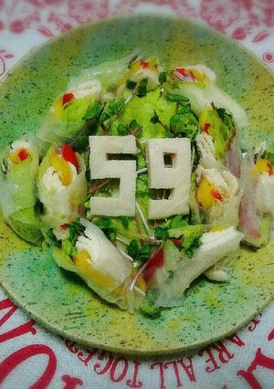 59チキンの生春巻き-レシピのメイン写真