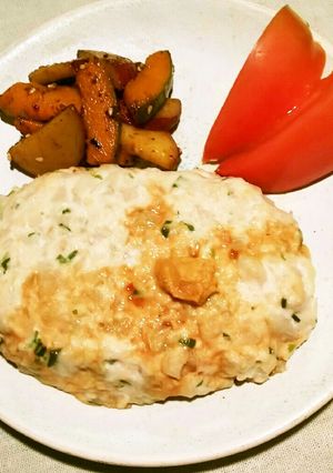 蓮根入り鶏ひき肉ハンバーグ-レシピのメイン写真