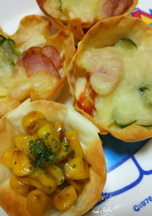 餃子の皮のカップ-レシピのメイン写真