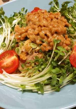 甘辛肉と納豆のパスタ-レシピのメイン写真