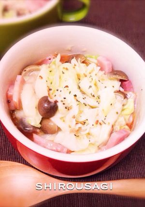 レンジで！しめじとBCTのスープグラタン-レシピのメイン写真