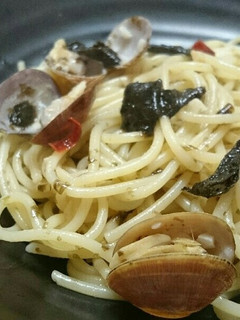 海苔とアサリのペペロンチーノ-レシピのメイン写真