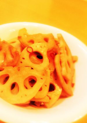 シンプルれんこんピリ辛甘口炒め-レシピのメイン写真
