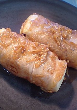 肉巻き豆腐ステーキ　なめたけあんかけ♪-レシピのメイン写真