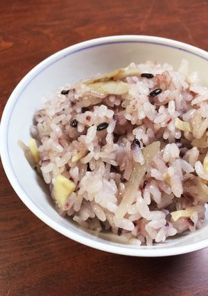 新生姜で☆黒米の生姜ごはん-レシピのメイン写真