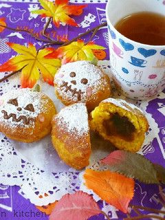 ハロウィン♥カボチャおばけのあんドーナツ-レシピのメイン写真