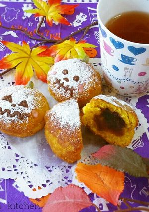 ハロウィン♥カボチャおばけのあんドーナツ-レシピのメイン写真