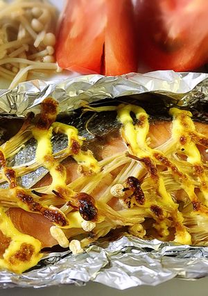 鮭のマヨポンホイル焼き-レシピのメイン写真