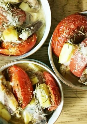 豚肉トマトチーズオーブン焼き-レシピのメイン写真