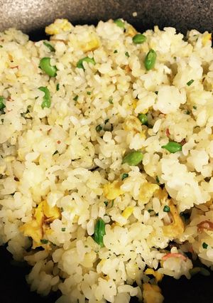 残った枝豆で炒飯の素を使った簡単枝豆炒飯-レシピのメイン写真
