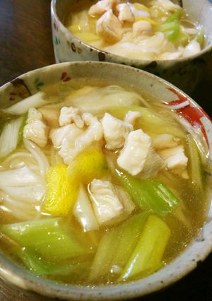 鶏胸肉と葱のにゅうめん-レシピのメイン写真