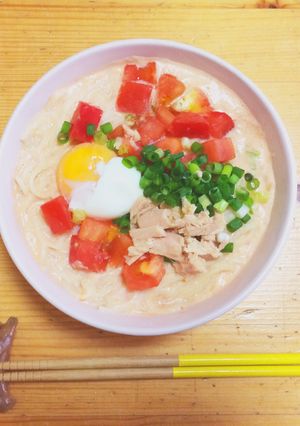 ふんわりトマト豆乳そうめん♪-レシピのメイン写真