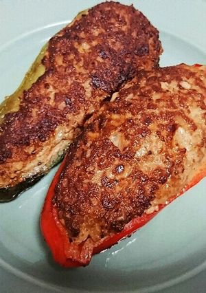 ボリューム満点ジャンボピーマンの肉詰め♪-レシピのメイン写真