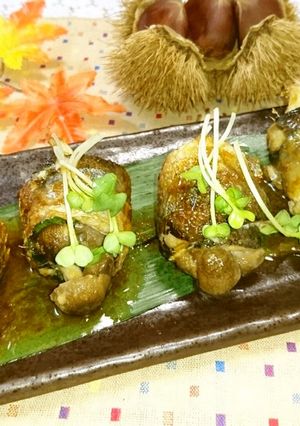 しめじのロール秋刀魚♡生姜ぽん酢-レシピのメイン写真