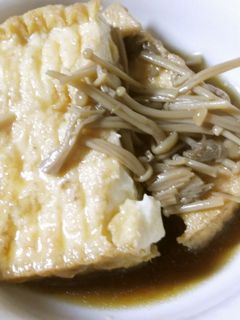 厚揚げとえのきの麺つゆ煮-レシピのメイン写真