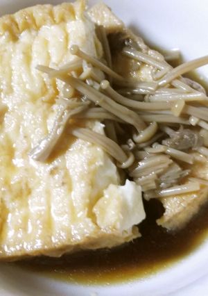 厚揚げとえのきの麺つゆ煮-レシピのメイン写真