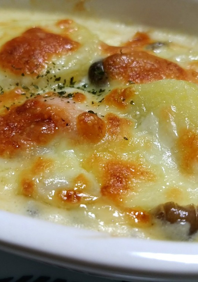 鮭とじゃがいものクリーム炒め煮チーズ焼き-レシピのメイン写真