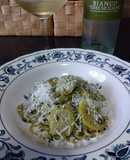 マコモ茸とずくし柿のジェノベーゼパスタ