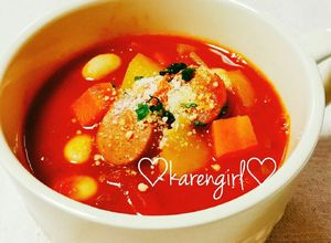 残り野菜で♡濃厚ぽってりミネストローネ♡-レシピのメイン写真