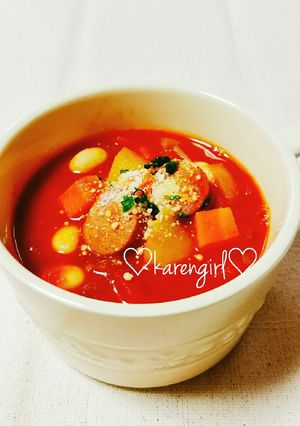 残り野菜で♡濃厚ぽってりミネストローネ♡-レシピのメイン写真