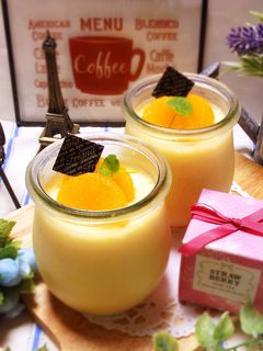 ミカン缶で♡粒つぶミカンヨーグルトゼリー-レシピのメイン写真