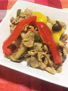 カラフルカレー味肉炒め-レシピのメイン写真
