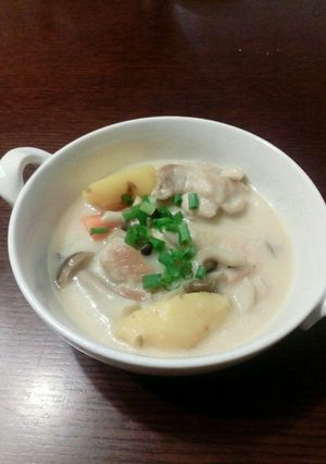 鶏肉のクリームスープ-レシピのメイン写真