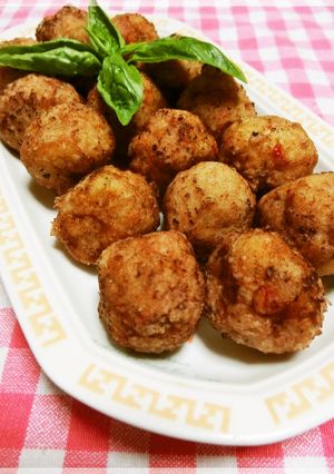 ○ガパオ風鶏肉揚げ団子○-レシピのメイン写真