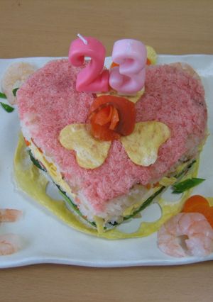 お祝いに寿司ケーキ-レシピのメイン写真