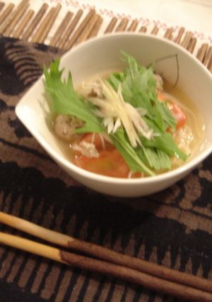 トマトスープの変わり素麺-レシピのメイン写真