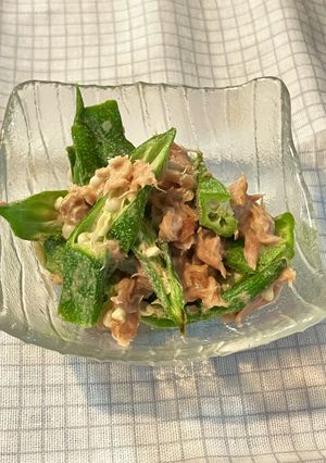 オクラ大量消費👉オクラとツナの梅マヨ和え😋-レシピのメイン写真